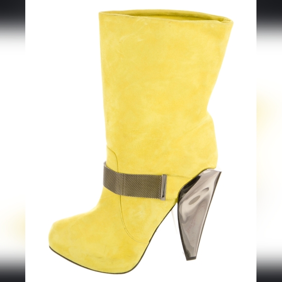 Versace Suede Boots Sz 41 - Picture 1 of 8